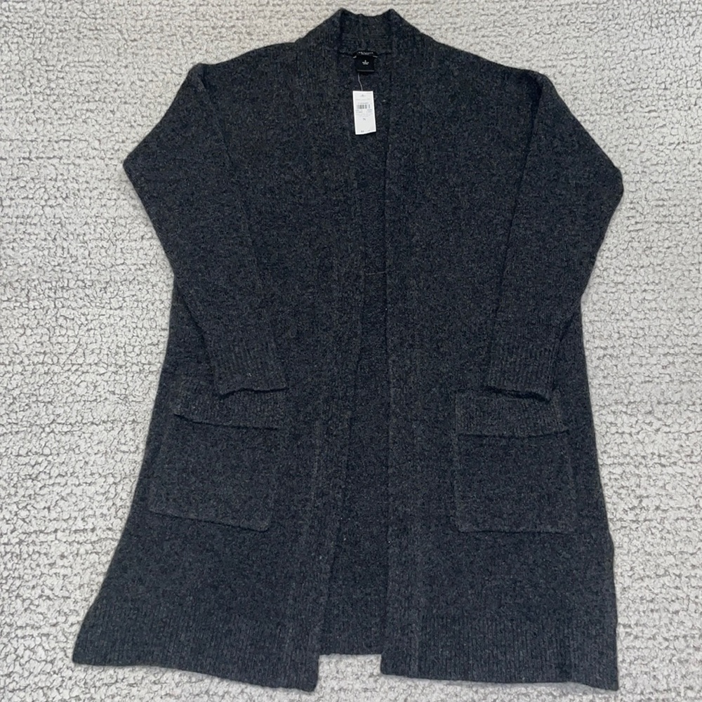 NWT Ann Taylor Wool Blend Open Front Long Cardigan Duster, S